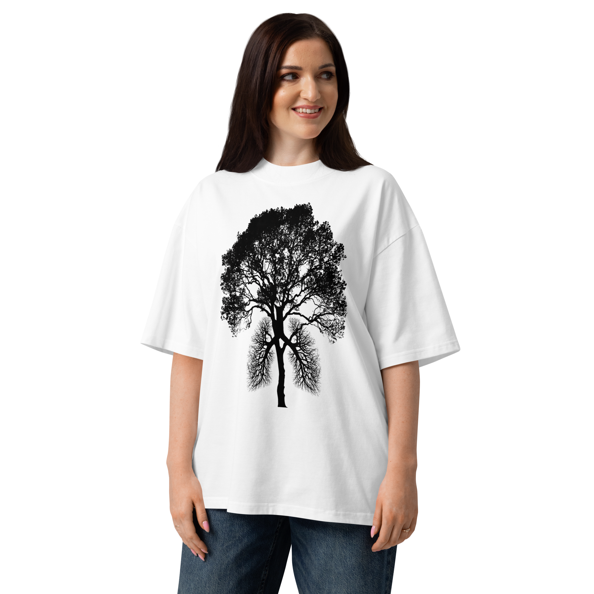 Unisex organic oversized high neck t-shirt - Image 4