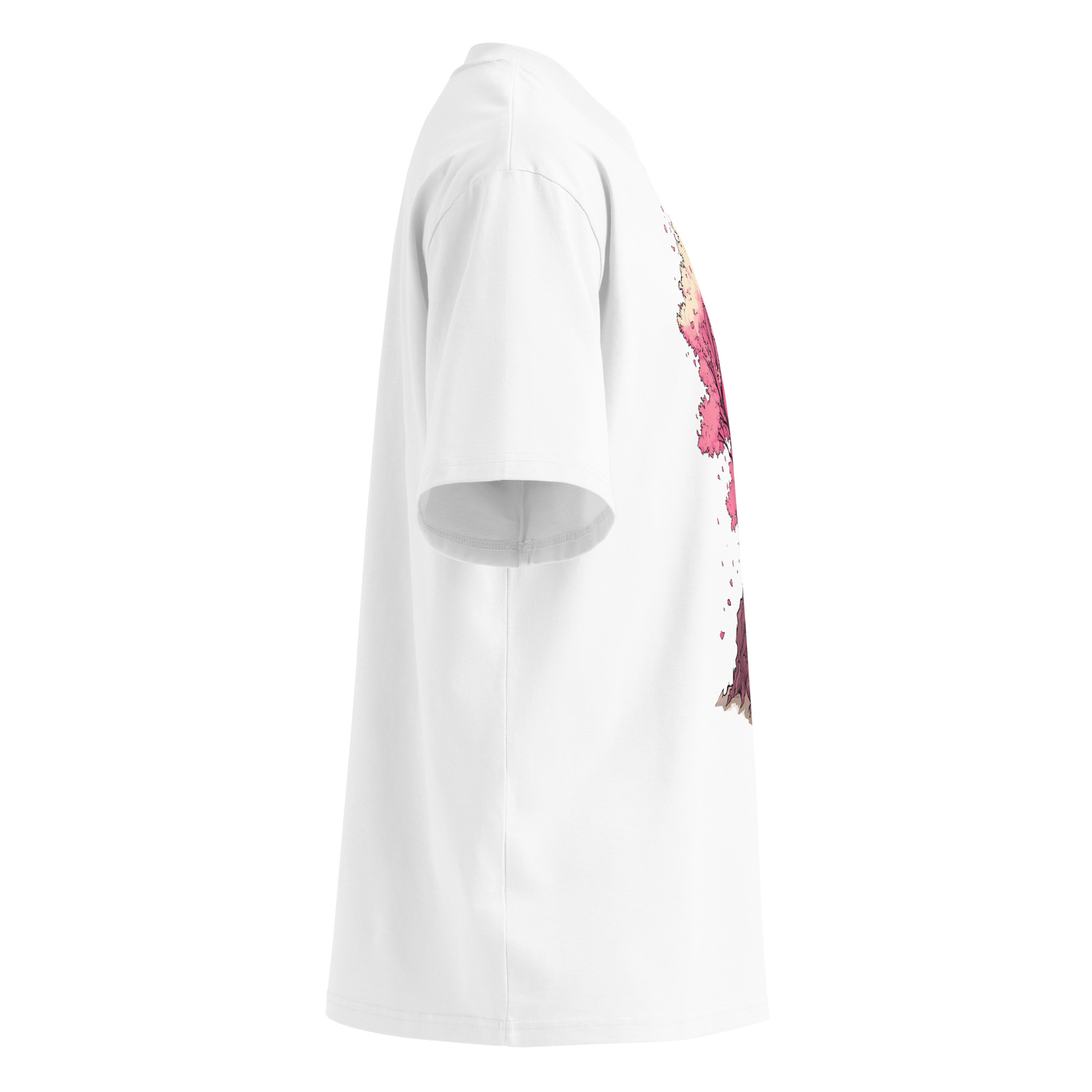 Unisex organic oversized high neck - "Kawaii Cherry Blossom Manga" t-shirt - Image 2