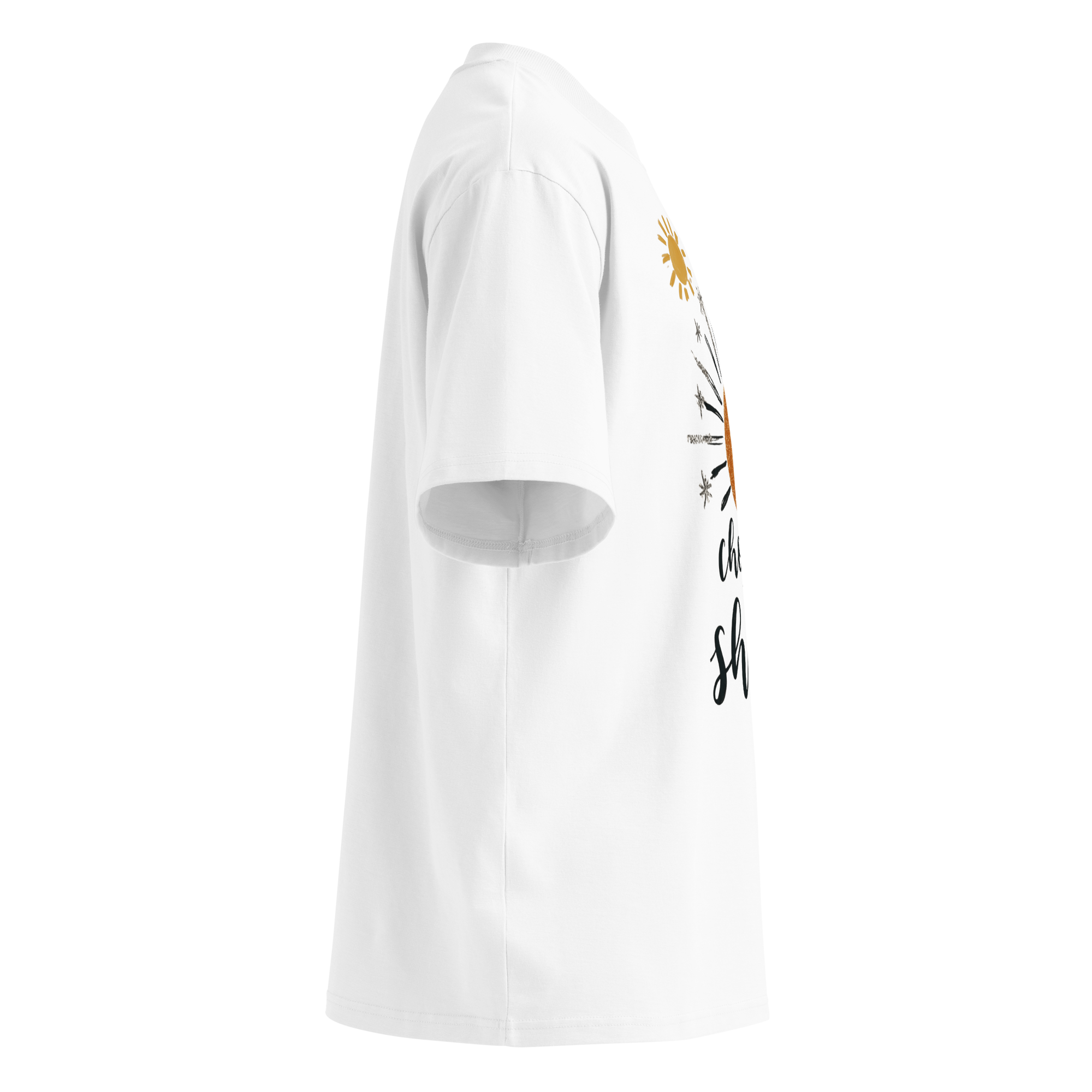 Unisex organic oversized high neck - "choose to shine" t-shirt - Image 2